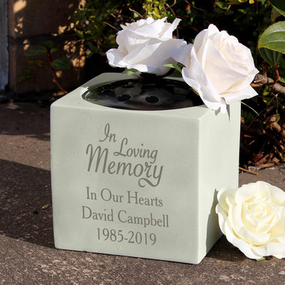 Personalised In Loving Memory Memorial Vase Memorials Everything Personal