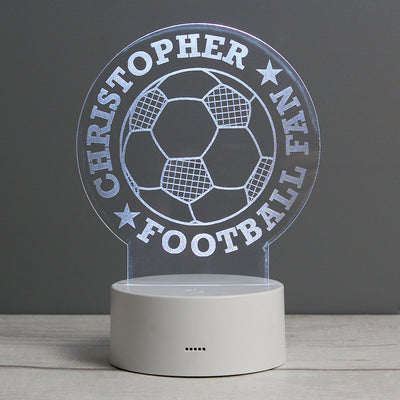 Personalised Football LED Colour Changing Desk Night Light Candles & Reed Diffusers Everything Personal