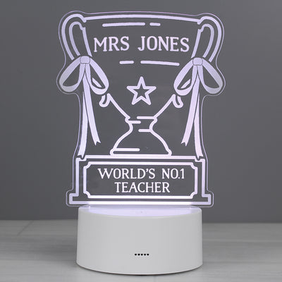 Personalised Trophy LED Colour Changing Night Light LED Lights, Candles & Decorations Everything Personal