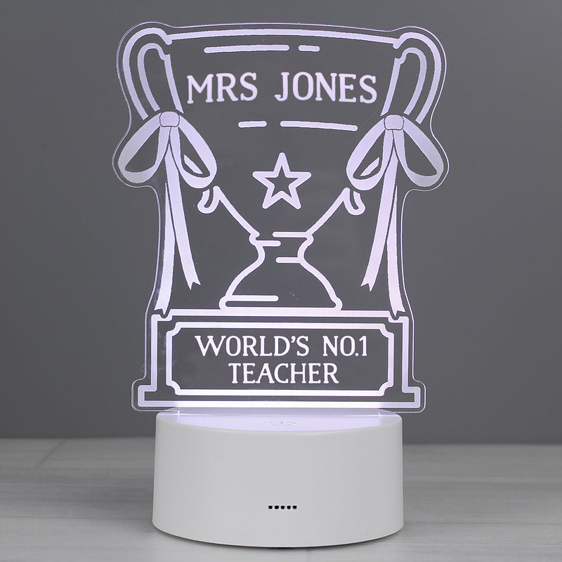 Personalised Trophy LED Colour Changing Night Light LED Lights, Candles & Decorations Everything Personal