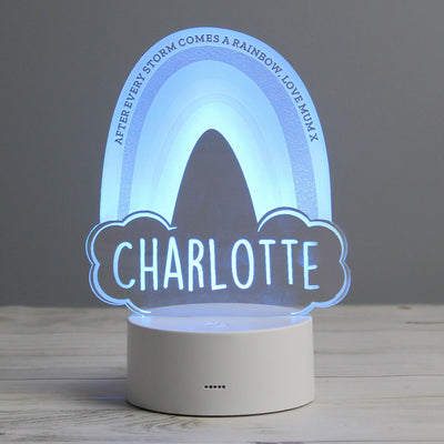 Personalised Rainbow LED Colour Changing Night Light LED Lights, Candles & Decorations Everything Personal