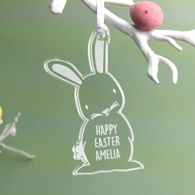 Personalised Acrylic Easter Bunny Decoration Hanging Decorations & Signs Everything Personal