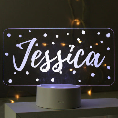 Personalised Polka-dot Name LED Colour Changing Light LED Lights, Candles & Decorations Everything Personal