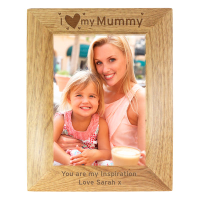 Personalised I Heart My... 5x7 Wooden Photo Frame Photo Frames, Albums and Guestbooks Everything Personal