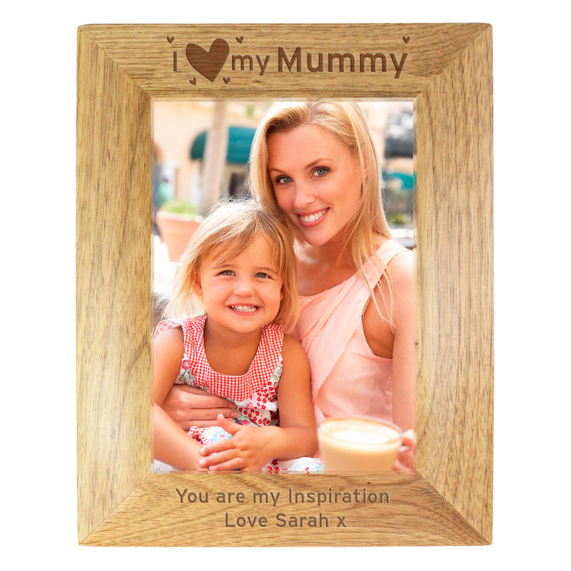 Personalised I Heart My... 5x7 Wooden Photo Frame Photo Frames, Albums and Guestbooks Everything Personal