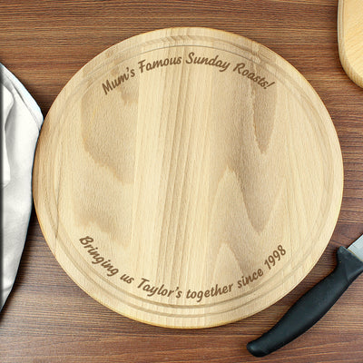 Personalised Plain Round Chopping Board Kitchen, Baking & Dining Gifts Everything Personal