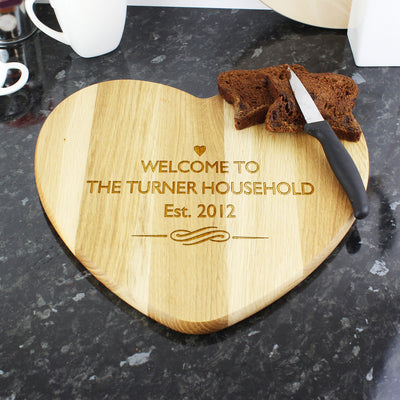 Personalised Heart Chopping Board Kitchen, Baking & Dining Gifts Everything Personal