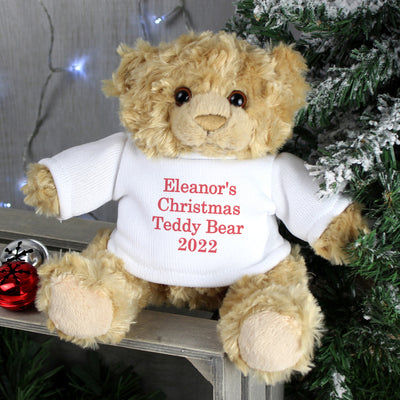 Personalised Christmas Message Teddy Bear Plush Everything Personal