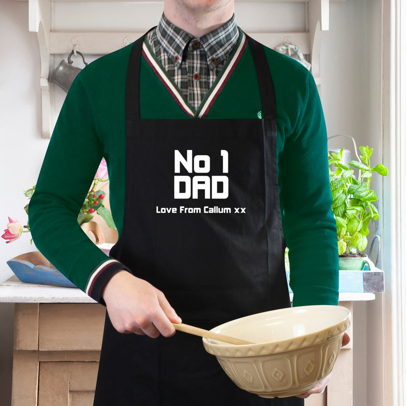 Personalised No1 Dad Apron Kitchen, Baking & Dining Gifts Everything Personal