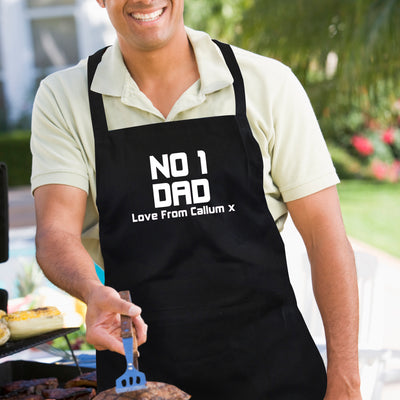 Personalised No.1 Dad Apron Kitchen, Baking & Dining Gifts Everything Personal