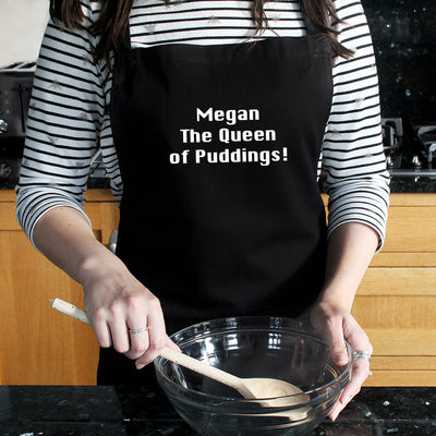Personalised Black Apron Kitchen, Baking & Dining Gifts Everything Personal