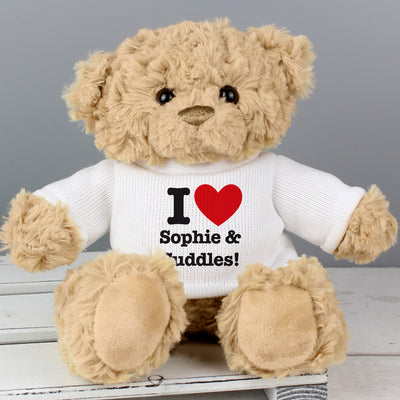Personalised I HEART Teddy Bear Plush Everything Personal
