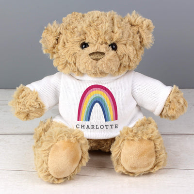 Personalised Rainbow Teddy Bear Plush Everything Personal