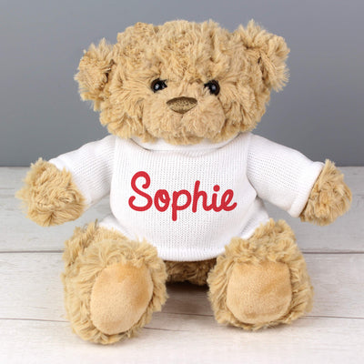 Personalised Teddy Bear - Red Plush Everything Personal
