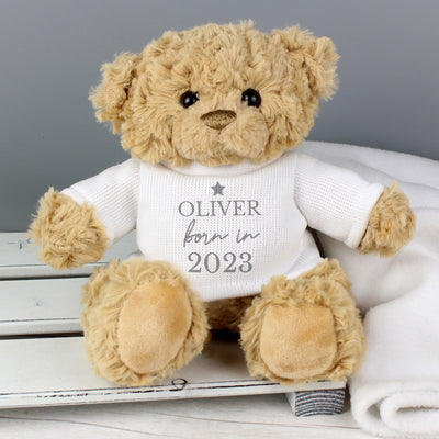 Personalised Born In Teddy Bear Plush Everything Personal