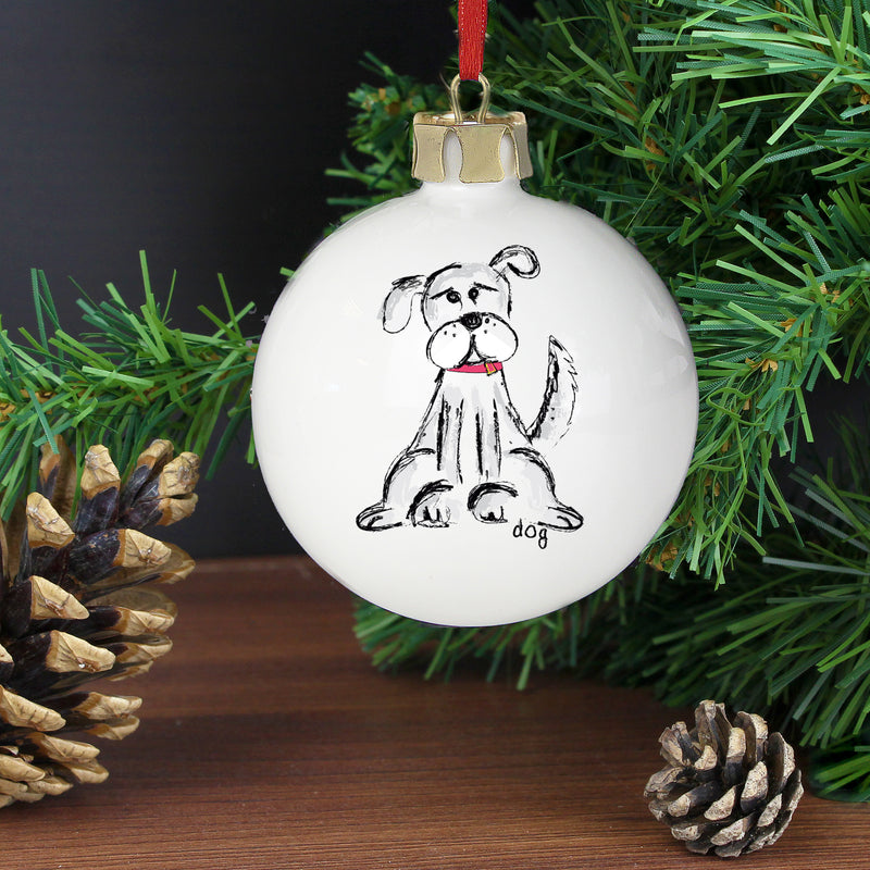 Personalised Dog Bauble Christmas Decorations Everything Personal