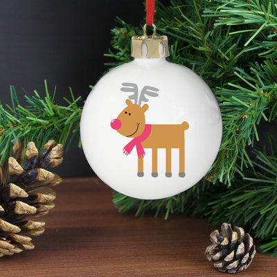Personalised New Reindeer Bauble Christmas Decorations Everything Personal