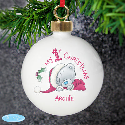 Personalised Me To You My 1st Christmas Bauble Christmas Decorations Everything Personal
