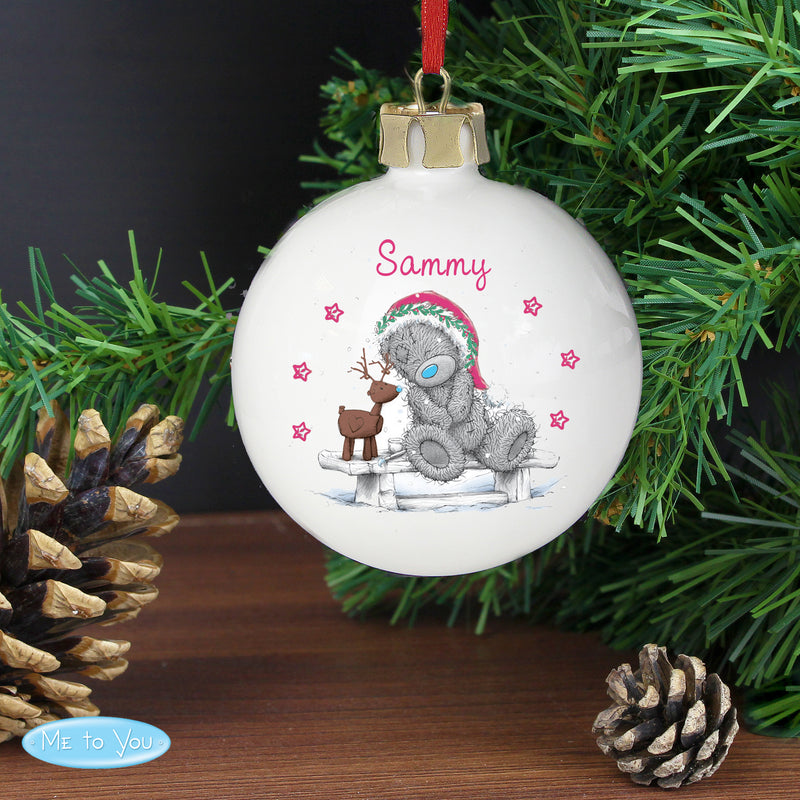 Personalised Me To You Reindeer Bauble Christmas Decorations Everything Personal