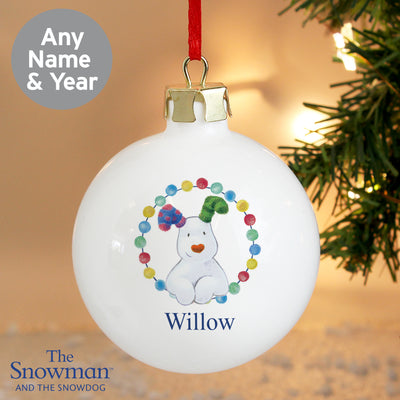 Personalised The Snowdog Bauble Christmas Decorations Everything Personal
