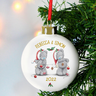 Personalised Me to You Christmas Couple's Bauble Christmas Decorations Everything Personal