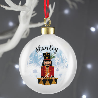 Personalised Nutcracker Bauble Christmas Decorations Everything Personal
