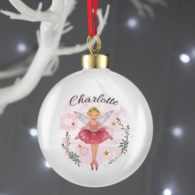 Personalised Sugar Plum Fairy Bauble Hanging Decorations & Signs Everything Personal
