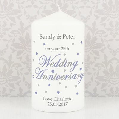 Personalised Anniversary Pillar Candle Candles & Reed Diffusers Everything Personal