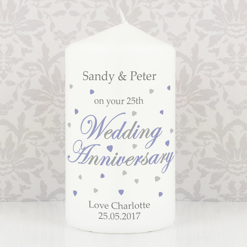 Personalised Anniversary Pillar Candle Candles & Reed Diffusers Everything Personal