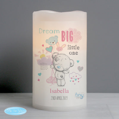 Personalised Tiny Tatty Teddy Dream Big Pink Nightlight LED Candle LED Lights, Candles & Decorations Everything Personal