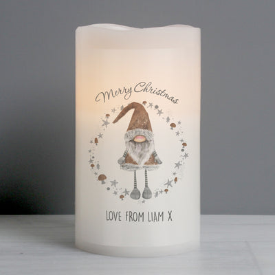 Personalised Scandinavian Christmas Gonk LED Candle LED Lights, Candles & Decorations Everything Personal