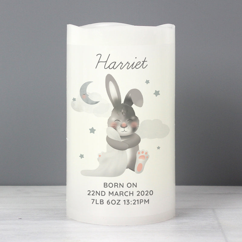Personalised Baby Bunny LED Candle LED Lights, Candles & Decorations Everything Personal