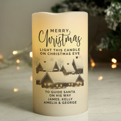 Personalised Christmas Town LED Candle LED Lights, Candles & Decorations Everything Personal