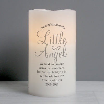 Personalised Little Angel LED Candle LED Lights, Candles & Decorations Everything Personal