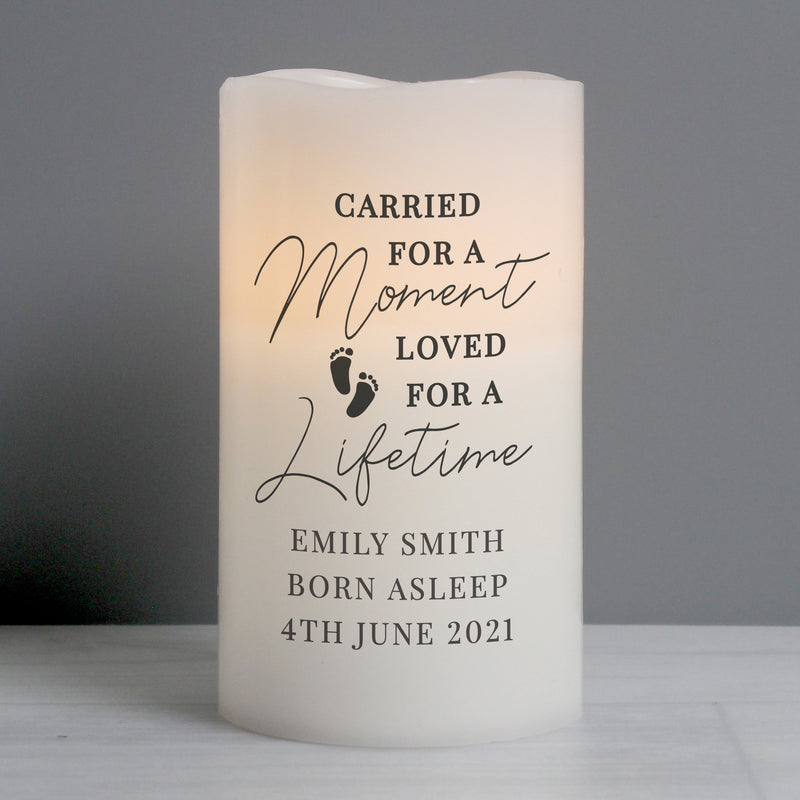 Personalised Carried For A Moment Led Candle LED Lights, Candles & Decorations Everything Personal