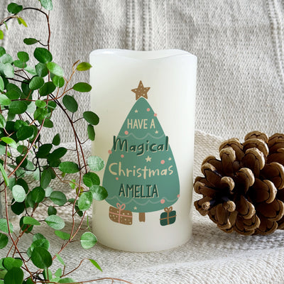 Personalised Have A Magical Christmas LED Candle Candles & Reed Diffusers Everything Personal