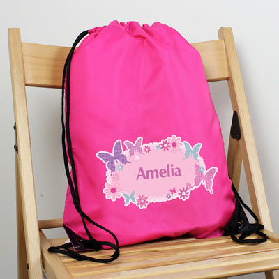 Personalised Butterfly Swim & Kit Bag Textiles Everything Personal