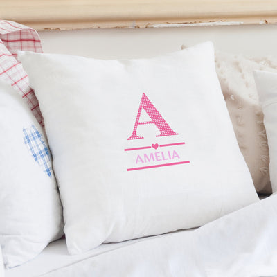 Personalised Girls Initial Cushion Cover Textiles Everything Personal