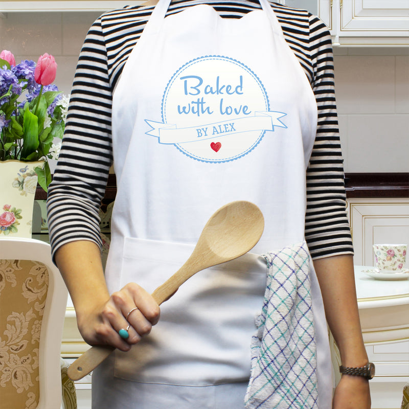 Personalised Baked With Love Apron Kitchen, Baking & Dining Gifts Everything Personal