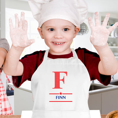 Personalised Boys Initial Children's Apron Kitchen, Baking & Dining Gifts Everything Personal