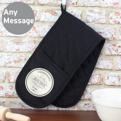 Personalised Decorative Oven Gloves Kitchen, Baking & Dining Gifts Everything Personal