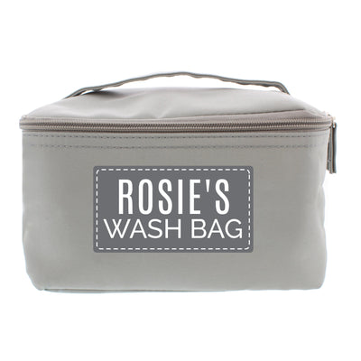 Personalised Classic Grey Vanity Bag Textiles Everything Personal