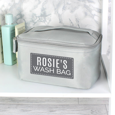Personalised Classic Grey Vanity Bag Textiles Everything Personal