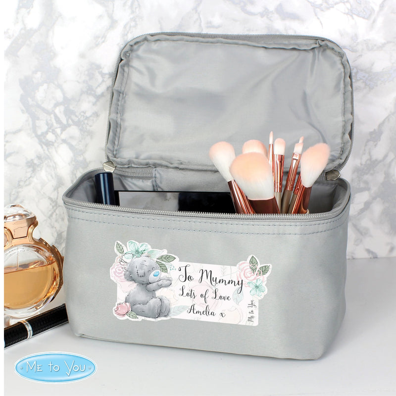 Personalised Me to You Floral Grey Vanity Bag Textiles Everything Personal