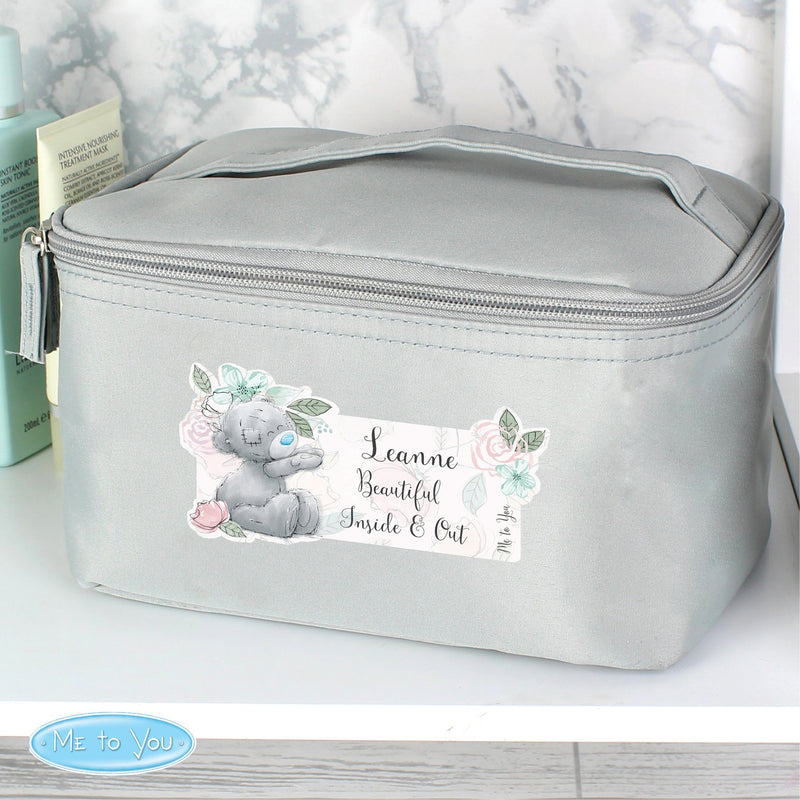 Personalised Me to You Floral Grey Vanity Bag Textiles Everything Personal