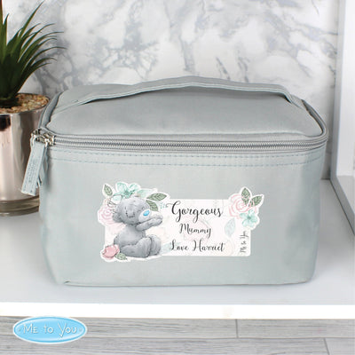 Personalised Me to You Floral Grey Vanity Bag Textiles Everything Personal