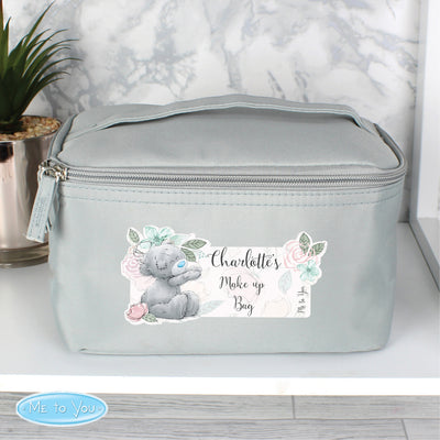 Personalised Me to You Floral Grey Toiletry Bag Textiles Everything Personal