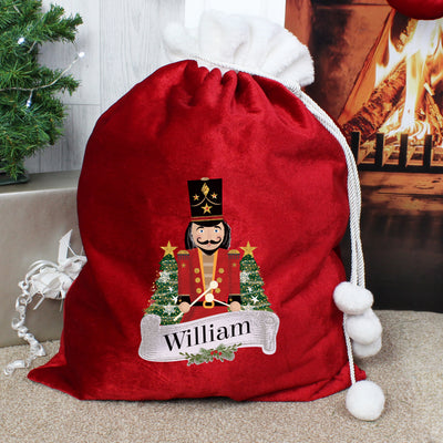 Personalised Nutcracker Red Sack Christmas Decorations Everything Personal