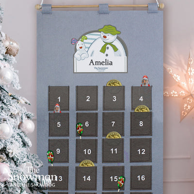 Personalised The Snowman Advent Calendar In Silver Grey Licensed Products Everything Personal