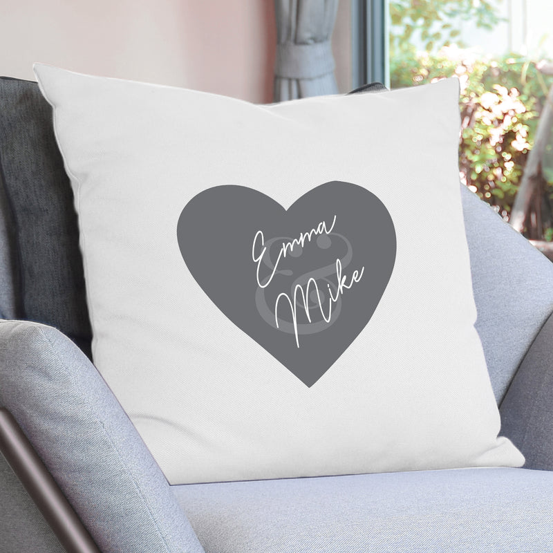 Personalised Couples Heart Cushion Cover Textiles Everything Personal